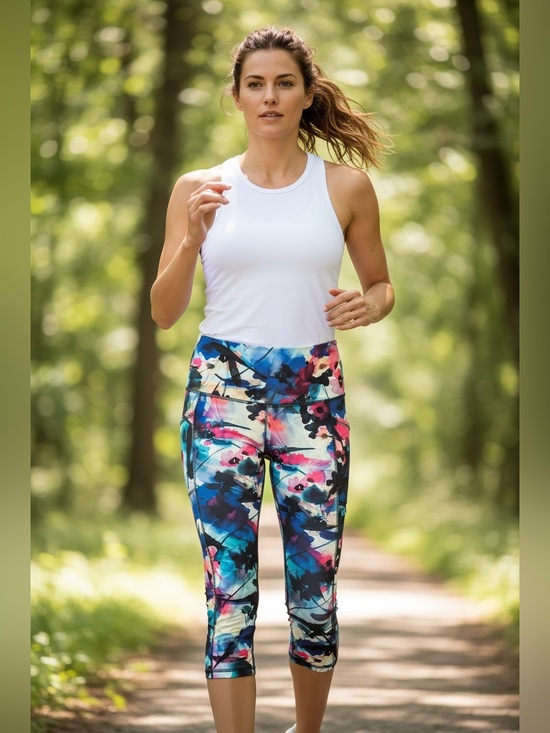 RBX Pants - RBX Multicolor Abstract Capri Leggings NWOT
